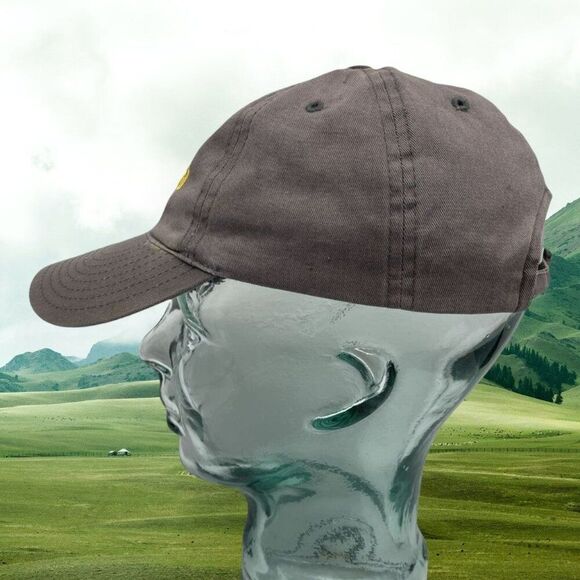 Cabela's Club  Baseball Cap Gray Yellow Strapback Embroidered One Size UNISEX - Picture 6 of 10